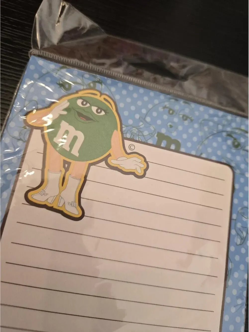 2008 M&M’s Green Character Magnetic List Pad 60 Sheet Factory Sealed